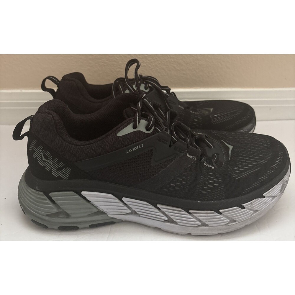 Hoka One One Gaviota 2 Mens Shoes Running Sneakers 1099629 Black Gray Sz 8